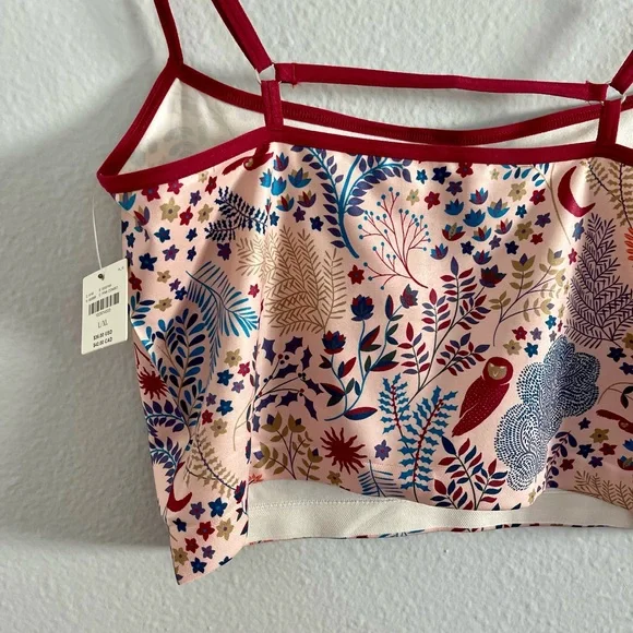 The LyreBird Skin Seamless Square-Neck Printed Cami Neutral Nude Maroon L/XL - Picture 7 of 12